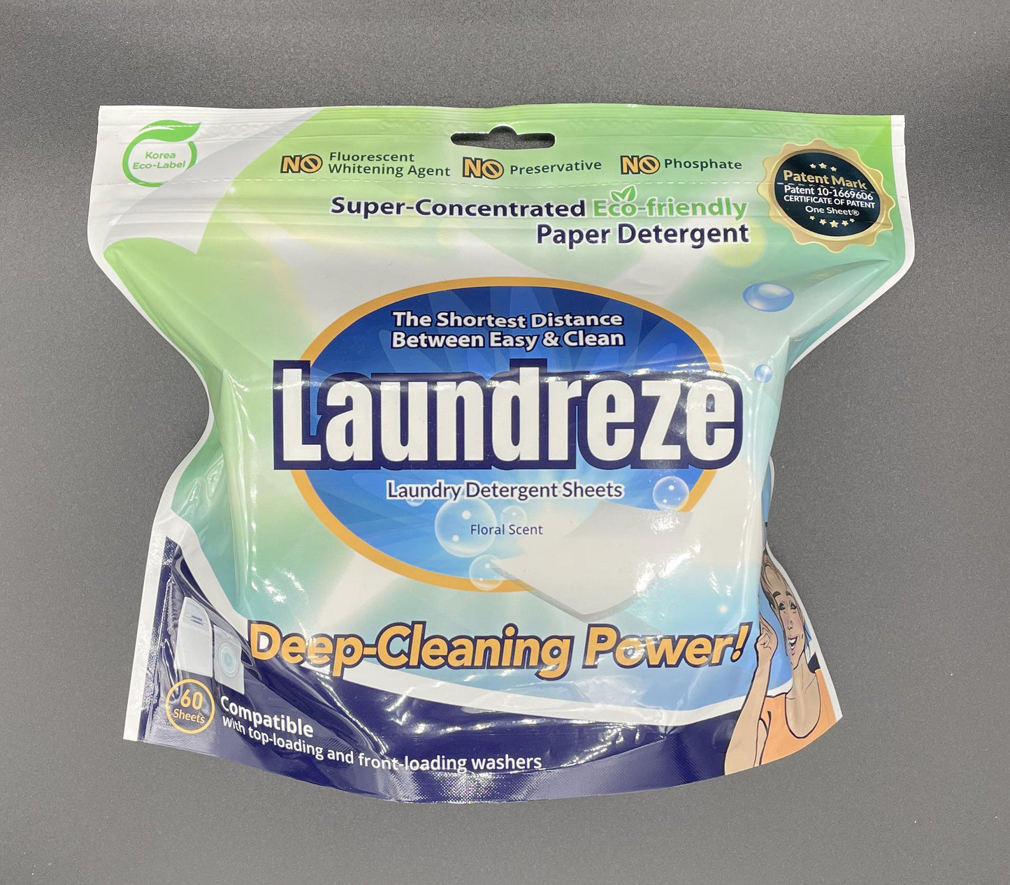 LAUNDREZE Laundry Detergent Sheets (60 Sheets) - Heluna Essentials