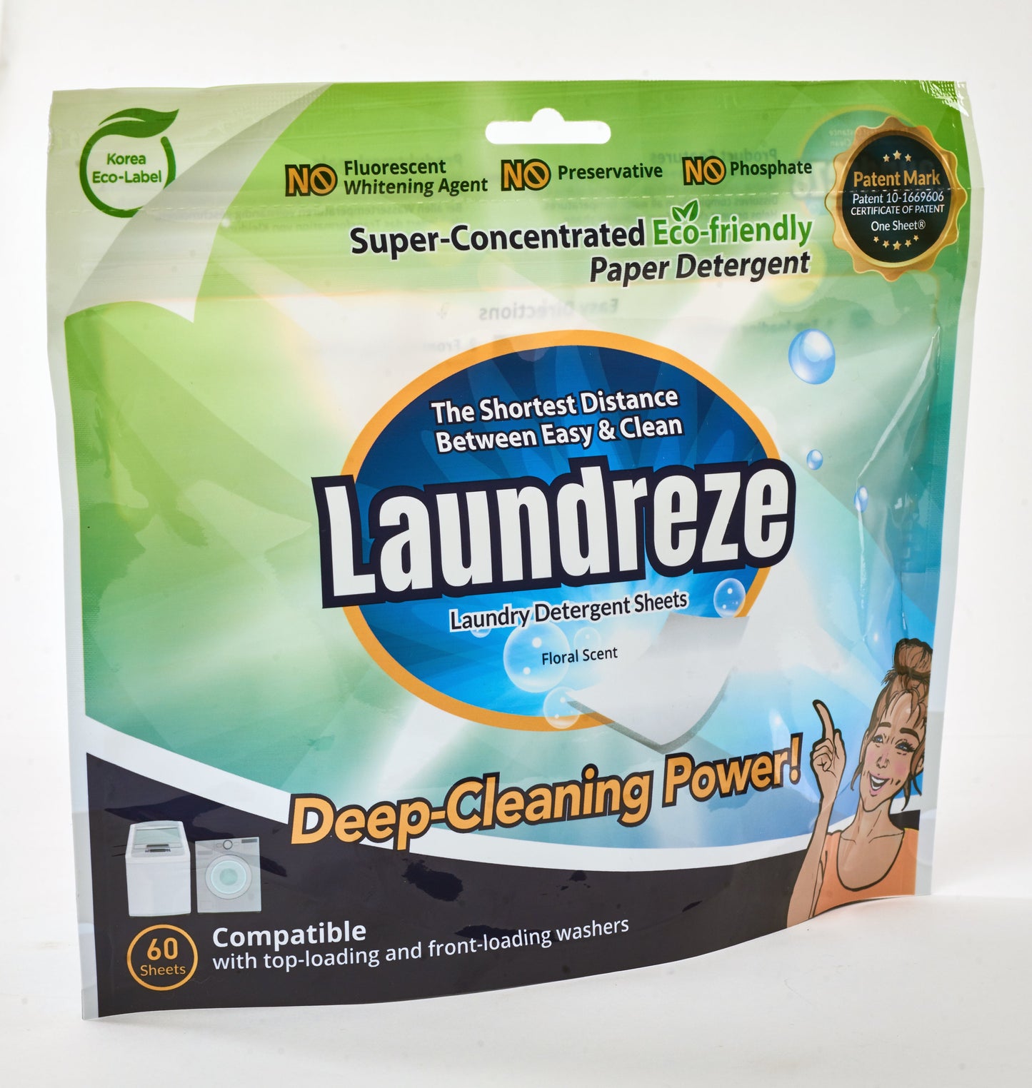 LAUNDREZE Laundry Detergent Sheets (60 Sheets) - Heluna Essentials