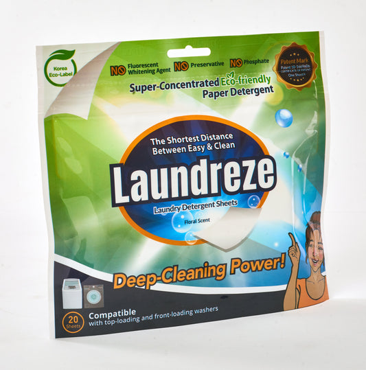 Laundreze Laundry Detergent Sheets (20 Sheets) - Heluna Essentials