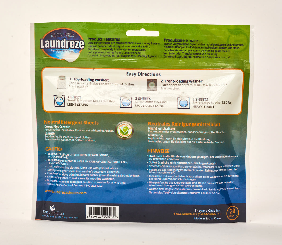 Laundreze Laundry Detergent Sheets (20 Sheets) - Heluna Essentials